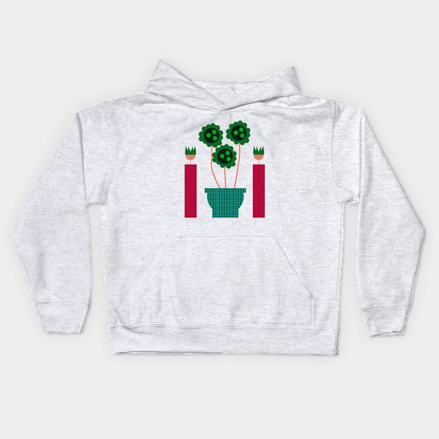 Retro houseplants Kids Hoodie by CocoDes